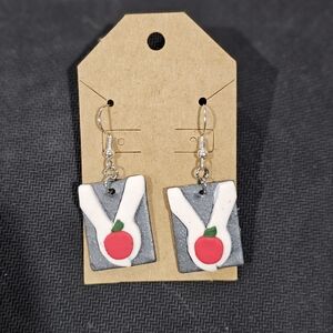 Handmade Twilight Themed Apple Earrings